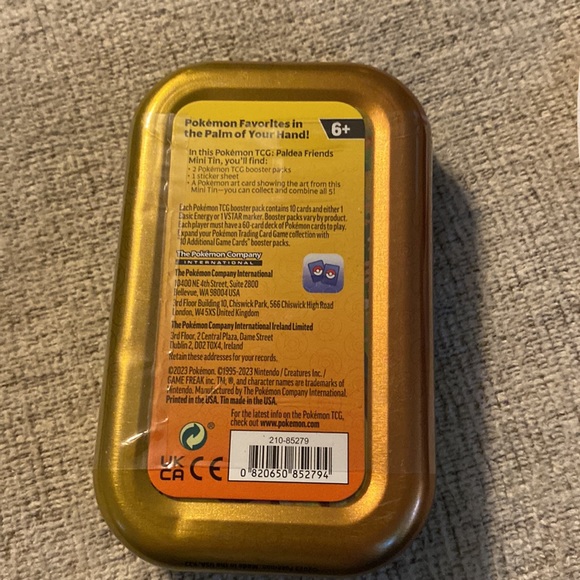 Pokémon sprigatitoand fidough tin. NWT - Picture 2 of 2